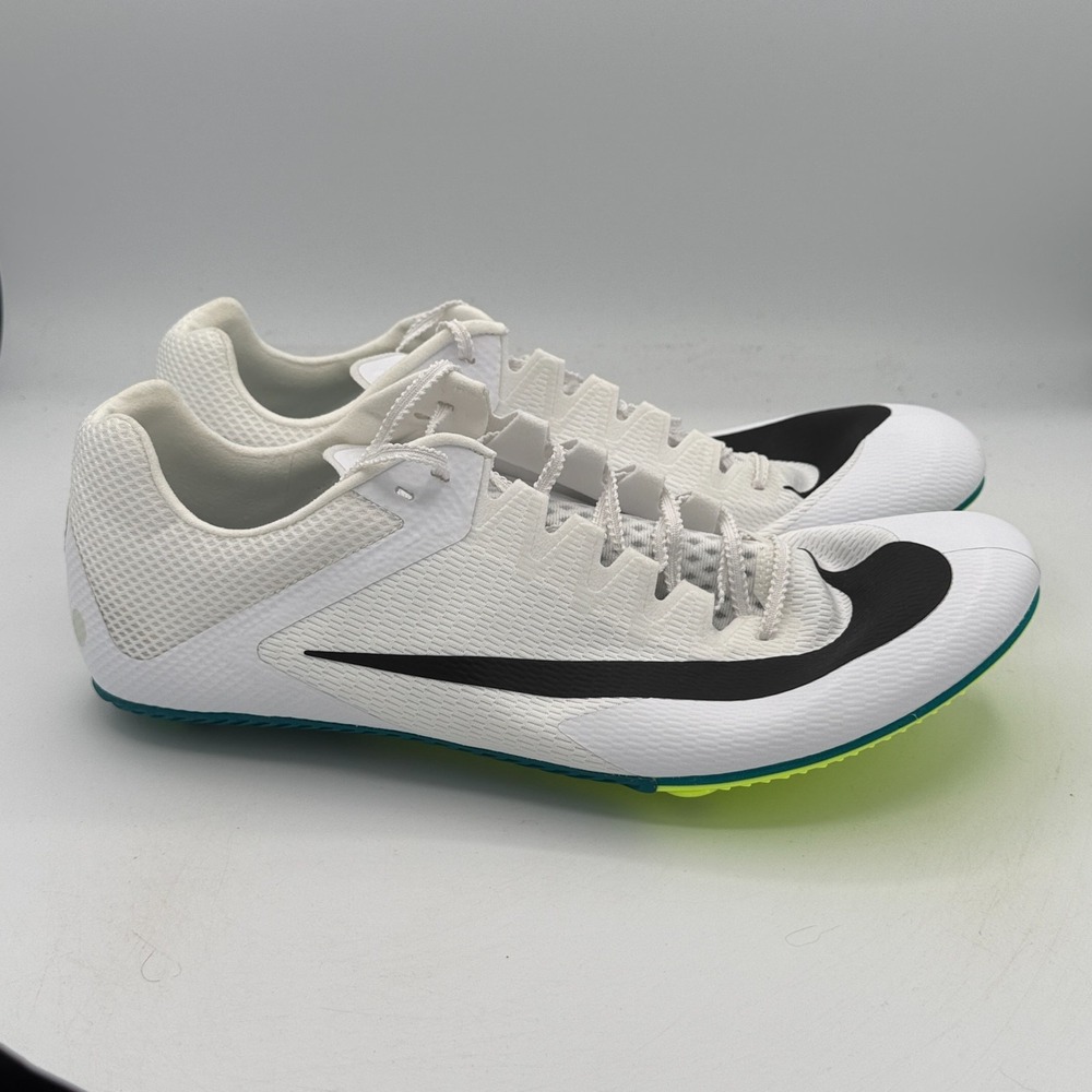 Nike Zoom Rival Sprint Shoes Mens 14 Track & Field Spikes White FZ9663 102